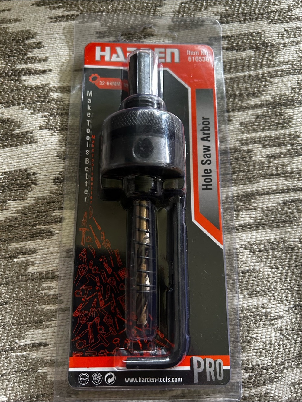 Hole Saw Arbor - NEW - Harden #610536